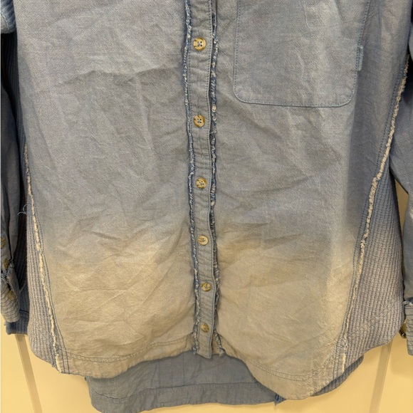 We The Free Cool and Clean Oversized Solid  Waffle Knit Button Down Size Small - Picture 5 of 16